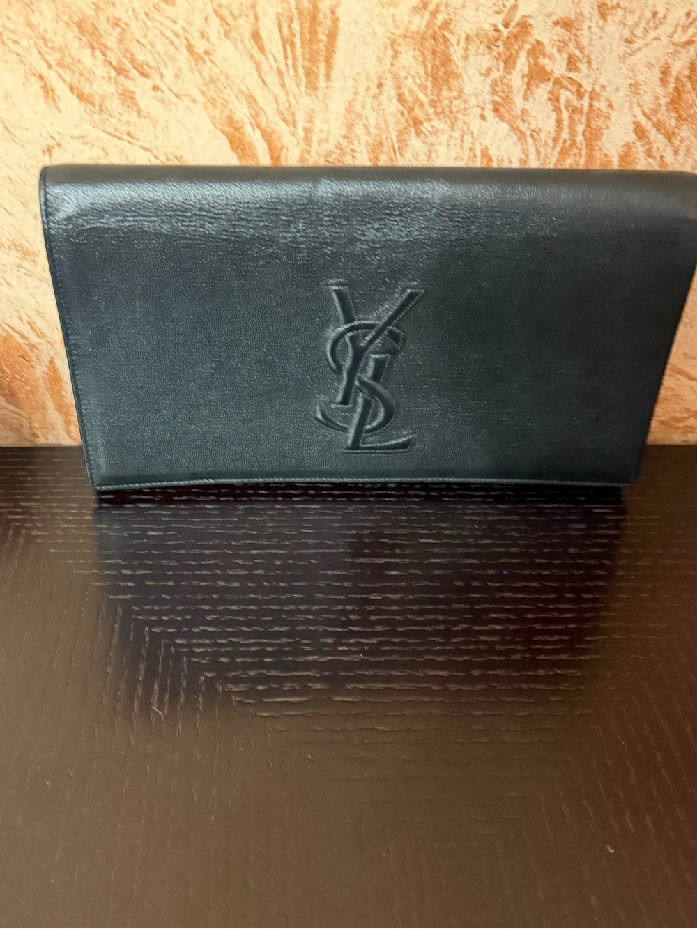 Yves Saint Laurent Black Leather Card & Key Organizer with Embossed YSL - Picture 1 of 1